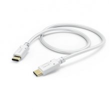 Hama Cable USB-C Macho - Potencia Maxima 60W - Longitud 1.5m - Velocidad hasta 480Mbps - Chapado en Oro - Color Blanco