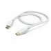 Hama Cable USB-C Macho - Potencia Maxima 60W - Longitud 1.5m - Velocidad hasta 480Mbps - Chapado en Oro - Color Blanco