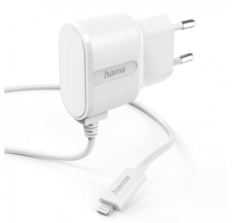 Hama Cargador de Pared - Potencia 5W - Lightning - Cable 1m - Color Blanco