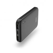 Hama Bateria Externa Powerbank 5000mAh - Polimero de Litio - USB-C - USB-A - Carga Rapida - 2 Conexiones de Salida - Indicador LED de Carga - 14.5x102x64mm - Color Gris