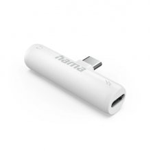 Hama Adaptador de Audio - USB-C Macho - Jack 3.5mm Hembra - Color Blanco