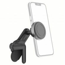 Hama Soporte Smartphone para Tesla Model 3 / y - Peso Max 200g - Universal - Revestimiento de Goma - Color Negro y Plata