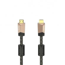 Hama Prime Cable HDMI 4K Macho - Longitud 1.5m - Soporta ARC - Terminales Chapados en Oro - Ethernet - Velocidad hasta 18Gbps - Blindaje Completo - Color Marron