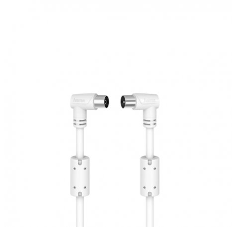 Hama Essential Cable Coaxial de Antena Macho/Hembra - Longitud 5m- Triple Blindaje - Apantallamiento 90dB - Impedancia 75Ohm - Color Blanco