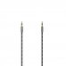 Hama Prime Cable de Audio - Jack 3.5mm Macho - Longitud 0.75m - Contactos Chapados en Oro - Estereo - Color Negro y Gris