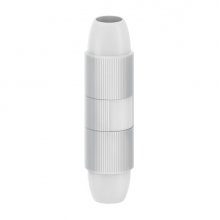 Hama Essential Empalme Coaxial con Bloqueo - Fijacion con Tornillo - Apto para Cables entre 5 y 7mm - Color Blanco
