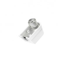 Hama Essential Conector Coaxial Hembra - Acodado 90Âº - Fijacion con Tornillo - Cables hasta de 6mm - Color Plata