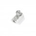 Hama Essential Conector Coaxial Hembra - Acodado 90Âº - Fijacion con Tornillo - Cables hasta de 6mm - Color Plata