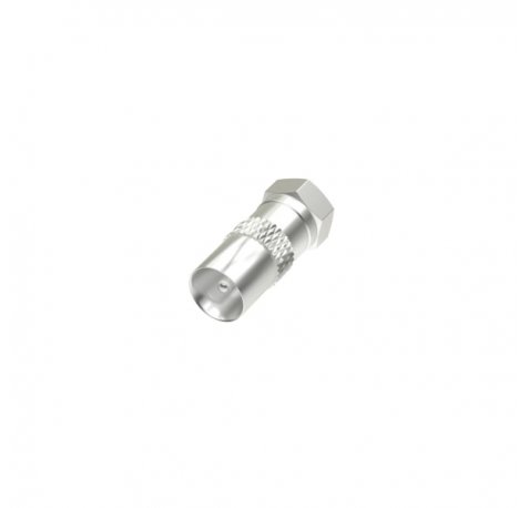 Hama Essential Adaptador de Conector F a Coaxial - Color Plata