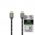 Hama Prime Cable HDMI 8K Macho - Longitud 1m - Certificado - Soporta eARC - Terminales Chapados en Oro - Ethernet - Velocidad hasta 48Gbps - Blindaje Completo - Color Negro y Gris