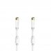Hama Essential Cable Coaxial de Antena - Longitud 1.5m - Terminales Chapados en Oro - Conector F Macho - Triple Blindaje - Apantallamiento 100dB - Impedancia 75Ohm - Color Blanco