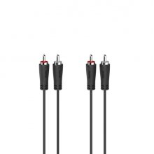 Hama Essential Cable de Audio RCA - Longitud 3m- Estereo - Doble Conector Macho - Color Negro Hama Essential Cable de Audio RCA - Longitud 3m- Estereo - Doble Conector Macho - Color Negro