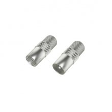 Hama Essential Set de Adaptadores para Cable de Antena - Coaxial Hembra a F Hembra - Coaxial Macho a F Hembra - Color Plata