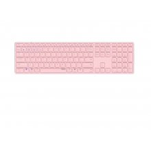 Rapoo E9800M Teclado Compacto Ultafino Inalambrico - Bluetooth y 2.4GHz - Base de Aluminio - Bateria Recargable Ecologica - Color Rosa