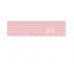 Rapoo E9800M Teclado Compacto Ultafino Inalambrico - Bluetooth y 2.4GHz - Base de Aluminio - Bateria Recargable Ecologica - Color Rosa