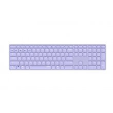 Rapoo E9800M Teclado Compacto Ultafino Inalambrico - Bluetooth y 2.4GHz - Base de Aluminio - Bateria Recargable Ecologica - Color Purpura