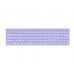 Rapoo E9800M Teclado Compacto Ultafino Inalambrico - Bluetooth y 2.4GHz - Base de Aluminio - Bateria Recargable Ecologica - Color Purpura