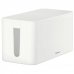 Hama Mini Caja para Regletas y Cables - Facil Organizacion y Limpieza - Proteccion Infantil y de Mascotas - Diametro Maximo del Cable 20mm - 23.5x11.5x12cm - Color Blanco