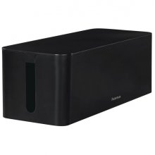 Hama Maxi Caja para Regletas y Cables - Facil Organizacion y Limpieza - Proteccion Infantil y de Mascotas - Diametro Maximo del Cable 15mm - 40.6x15.6x13.5cm - Color Negro