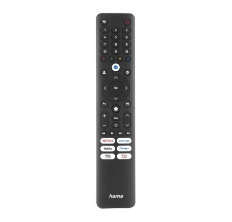 Hama Mando a Distancia para TV TCL - Alcance 10m - 45 Botones - Acceso Directo a Plataformas de Streaming - 4.2x21.5x1.5cm - Color Negro