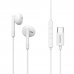 Hama Classy Auriculares con Microfono Omnidireccional - Cable 1.2m - Conector USB-C - Asistente de Voz - Color Blanco