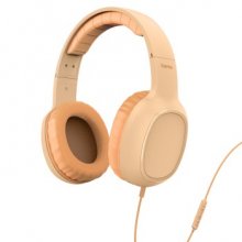 Hama Fun C Auriculares con Microfono Omnidireccional - Cable 1.2m - Diadema Ajustable - Almohadillas de Cuero - Color Naranja