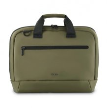 Hama Maletin para Portatiles hasta 14.1" - Poliester Reciclado - Capacidad 8L - Bolsillo Frontal - Interior Acolchado - 40x9x30cm - Color Negro y Verde