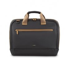 Hama Maletin para Portatiles hasta 14.1" - Poliester Reciclado - Capacidad 8L - Bolsillo Frontal - Interior Acolchado - 40x9x30cm - Color Negro