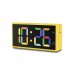 Hama Ibiza Reloj Despertador Digital - Pantalla Multicolor - Funcion de Carga USB-A - Funcion de Repeticion de Alarma - 15x3.5x7.5cm - Color Amarillo