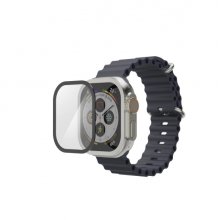 Hama Super Hybrid Protector de Pantalla para Apple Watch - 49mm - Antihuellas - Flexiglas rPET - Color Transparente