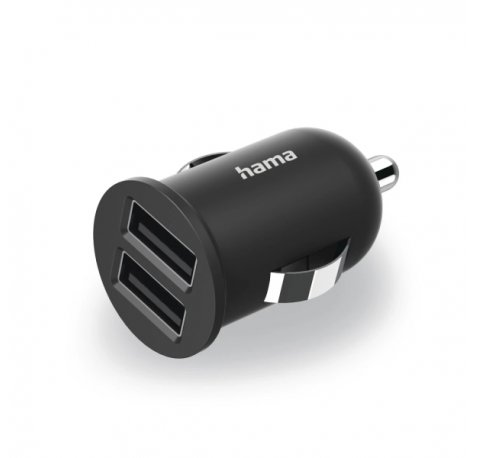 Hama Cargador de Coche 12W - 2xusb-A - Color Negro
