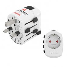 Hama World Travel Pro Adaptador Universal de Viaje - Mas de 150 Paises - 250V, 7A - Color Blanco Hama World Travel Pro Adaptador Universal de Viaje - Mas de 150 Paises - 250V, 7A - Color Blanco