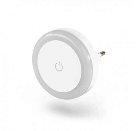 Hama Touch Luz LED Nocturna con Enchufe - IP20 - 6.4x6.4x6.3cm - Color Blanco