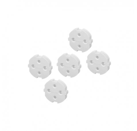 Hama Pack de 5 Protectores de Enchufe sin Adhesivo - Proteccion Infantil Ante Accidentes Electricos por Contacto - Color Blanco
