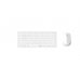 Rapoo 9010M Pack Teclado Compacto + Raton Inalambricos - Bluetooth y 2.4GHz -  Raton 2400 DPI - Autonomia hasta 12 Meses - Color Blanco