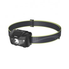 Hama Hl200 Linterna Frontal LED - Cinta para la Cabeza - 200 Lumenes - Autonomia hasta 4h - Funciona con 3 Pilas AAA - IP44 - Color Negro
