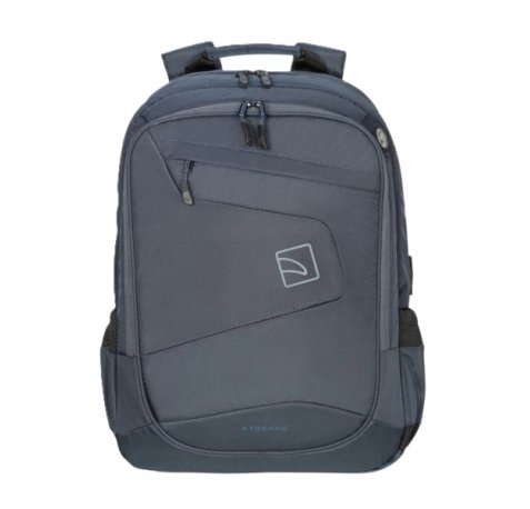 Tucano Lato Mochila Portatil 17" - Respaldo y Correas Acolchados - Doble Compartimento - Bolsillos para Botella y Paraguas - Color Azul