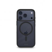 Hama Frame Protect Funda para iPhone 17 Pro - Antideslizante - Magnetico - Policarbonato y Poliuretano Termoplastico - Bordes Elevados - Color Negro y Transparente