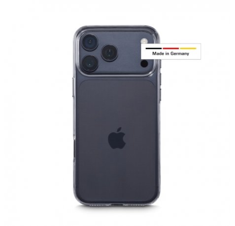Hama Always Clear Funda para iPhone 17 Pro Max - Antideslizante - Poliuretano Termoplastico - Bordes Elevados - Color Transparente