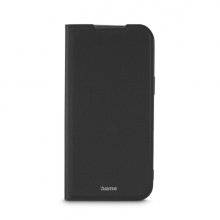 Hama Daily Protect Funda para iPhone 17 Pro Max - Antideslizante - Cierre Magnetico - Antihuellas - Poliuretano Termoplastico - Funcion de Soporte - Bordes Elevados - Color Negro