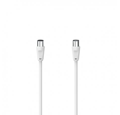 Hama Cable Coaxial de Antena Macho/Hembra - Longitud 5m - Color Blanco
