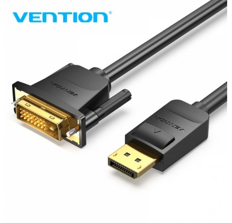 Vention Cable Conversor Displayport Macho a DVI Macho - 1m - Color Negro
