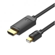 Vention Cable Conversor HDMI Macho a Mini Displayport Macho - Resolucion 4K - ARC - Longitud 3m - Conectores Chapados en Oro - Revestimiento en PVC - Color Negro