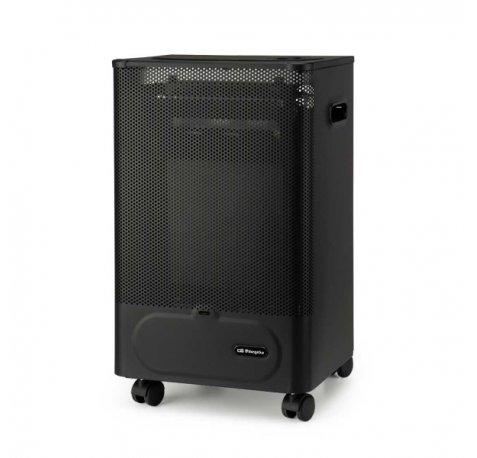 Orbegozo HBF 50 Estufa a Gas Compacta de Llama Azul - Potencia Calorifica de 2000W - Triple Sistema de Seguridad - Clase Energetica B - Ruedas y Asas de Transporte - Gas Butano/Propano - 35x60x32cm - Color negro