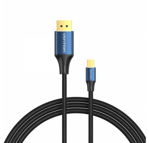 Vention Cable Conversor DisplayPort Macho a Mini DisplayPort Macho 1.4 8K - 2m - Color Negro y Azul