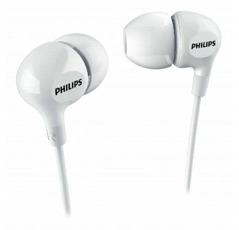 Philips Auriculares Intraurales con Cable - Jack 3.5mm - Microfono Integrado - Aislamiento Pasivo del Ruido - Boton Multifuncion - Color Blanco