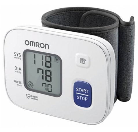 Omron RS2 Tensiometro de MuÃ±eca - Deteccion Latido Arritmico - Intellisense - Deteccion Hipertension - Memoria 30 Lecturas - Color Blanco