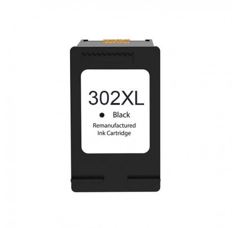Compatible HP 302XL V3 Negro Cartucho de Tinta F6U66AE / F6U68AE (muestra nivel de tinta)