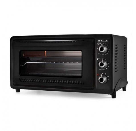 Orbegozo HO 392 Horno Electrico de Sobremesa - Tecnologia para Cocinar Rapido y Limpio - Temporizador hasta 90 Minutos - Capacidad 39L - Negro Rustico Elegante
