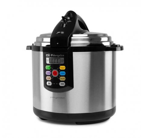 Orbegozo HPE 8075 Olla a Presion Electrica Ultra Rapida - Temporizador Programable - Menus Pre-Configurados - Seguridad y Ahorro Energetico